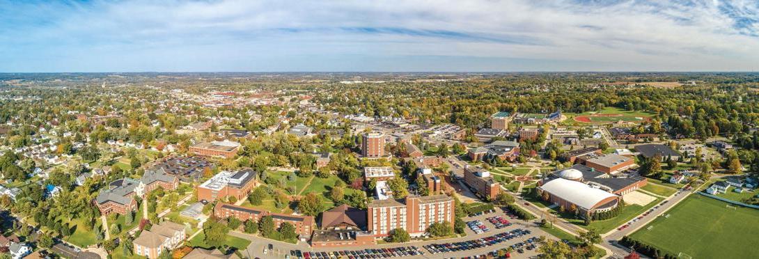 Aerial view of Ashl和 University